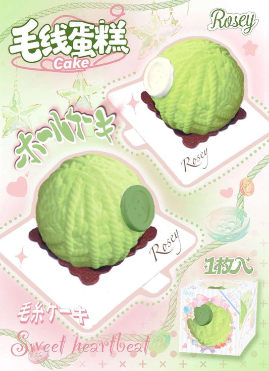 Rosey Fluffy Green Cake
